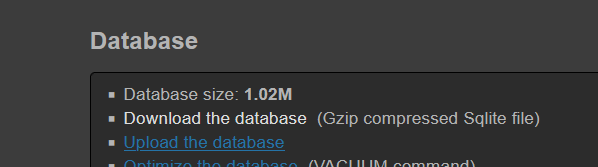 Kanboard database export