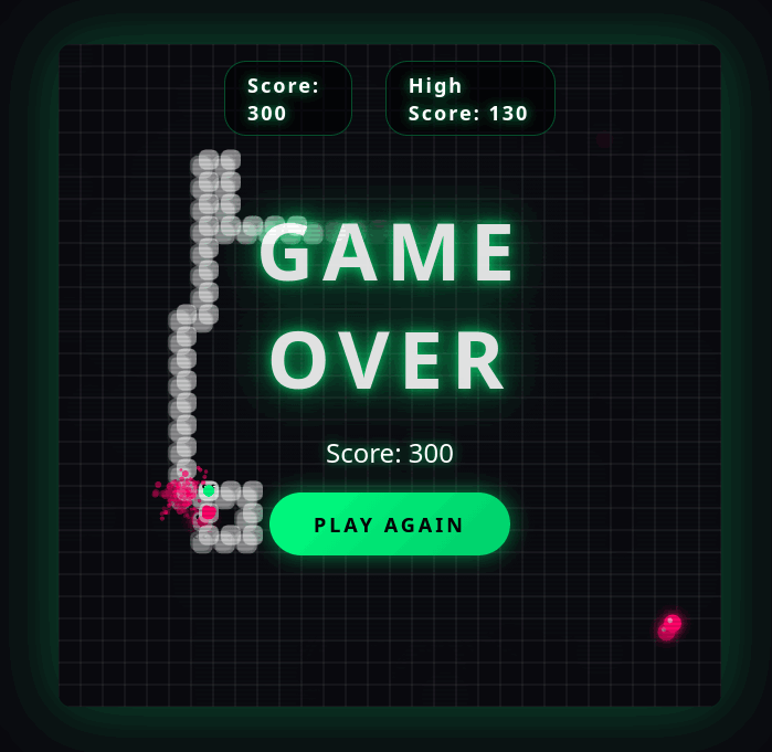Game over screen